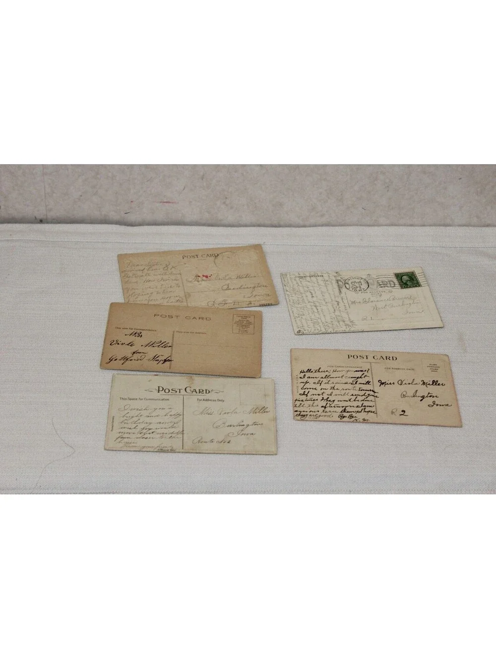 Antique 1915 Embossed & Written Postcards Lot of 5 Birthday New Year Romance